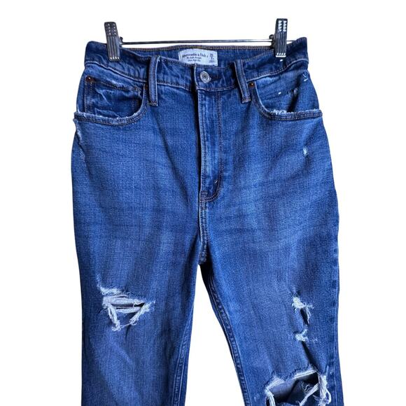 Abercrombie & Fitch The Ankle Straight Ultra High Rise Curve Love Sz 26 2 Jeans - Picture 11 of 12